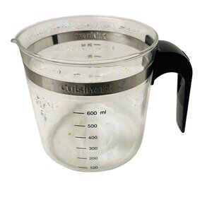 Cuisinart Glass‎ Coffee Carafe Replacement 600ml 5" x 4" Black Handle  Stainless